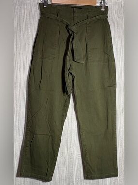 Lulu's Olive Tie-Waist Cargo Trousers